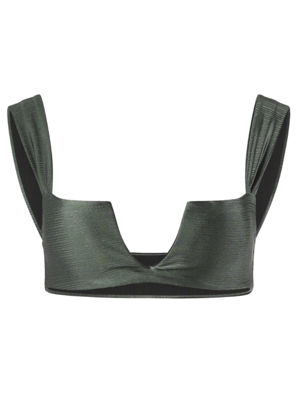 Divino Seas Swim Ana Nera Dark Green Top NWT Small